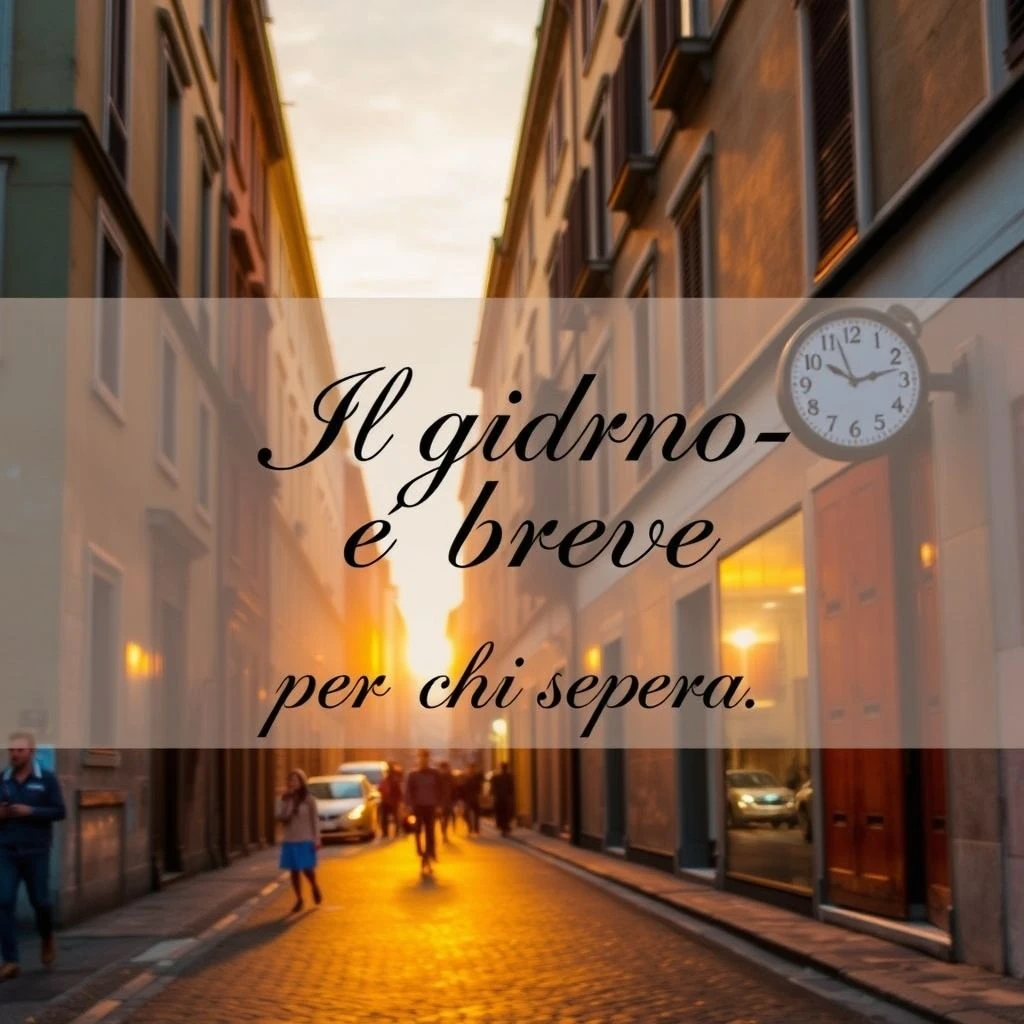 Il giorno è breve per chi spera Bedeutung Ursprung Anwendung Alltag
